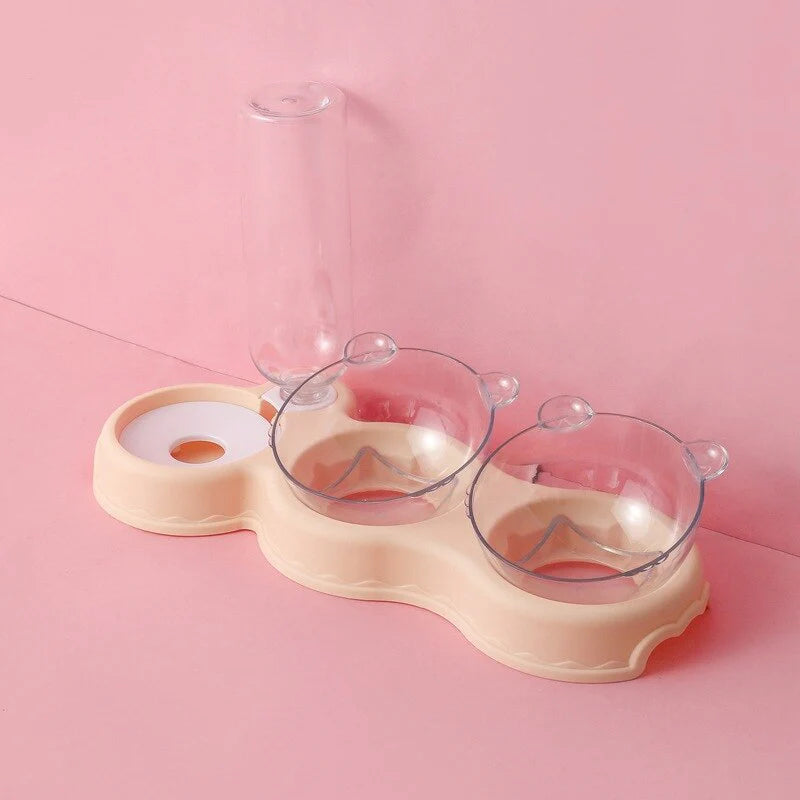3-in-1 Pet Bowl Set | Automatic Water Dispenser Feeder