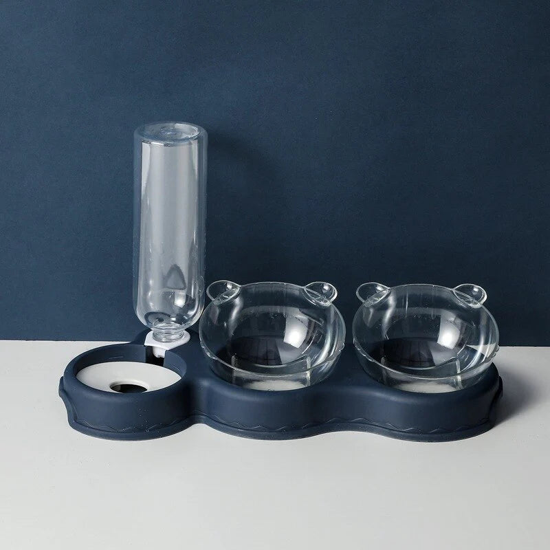 3-in-1 Pet Bowl Set | Automatic Water Dispenser Feeder