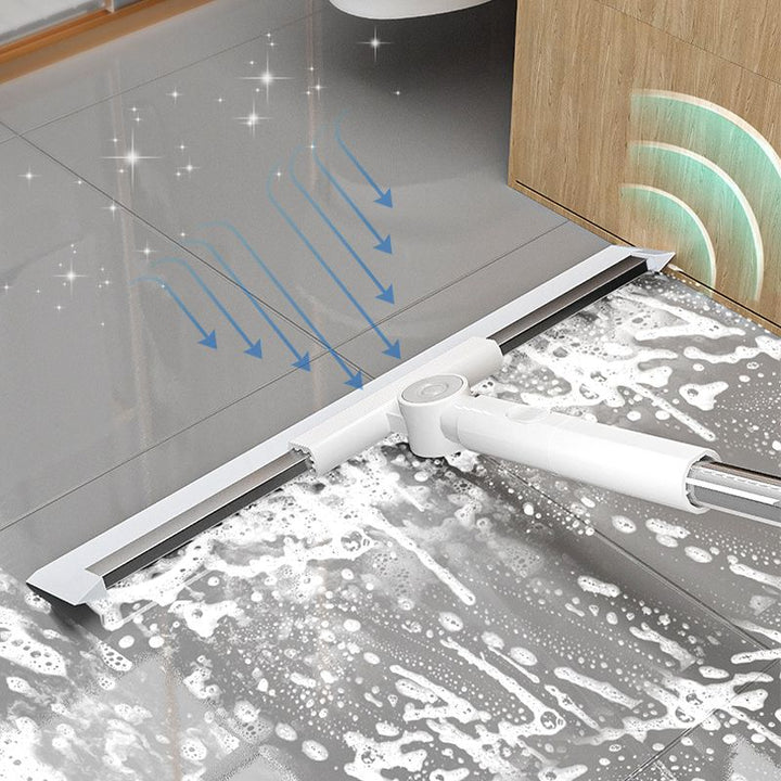 3-in-1 Silicone Wiper | Rotating Telescopic Floor Squeegee