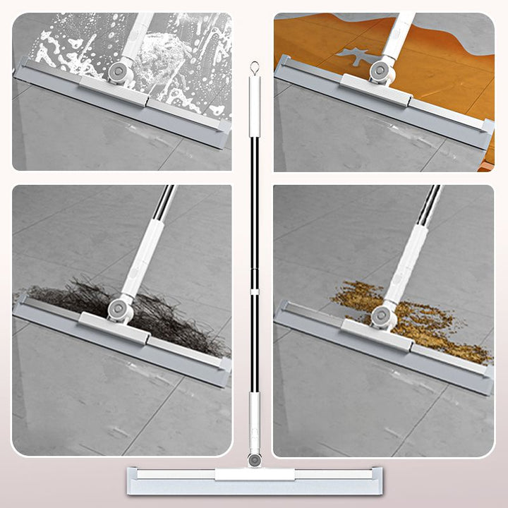 3-in-1 Silicone Wiper | Rotating Telescopic Floor Squeegee