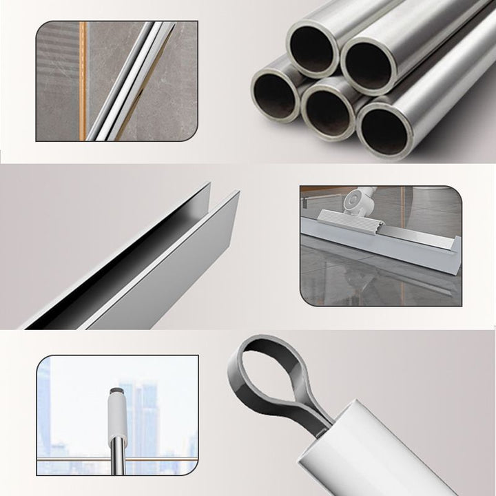 3-in-1 Silicone Wiper | Rotating Telescopic Floor Squeegee