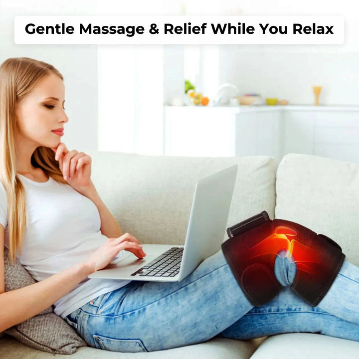 3-in-1 Wireless Heated Massager | Shoulder, Elbow &amp; Knee Relief | Heat &amp; Vibration | Rechargeable