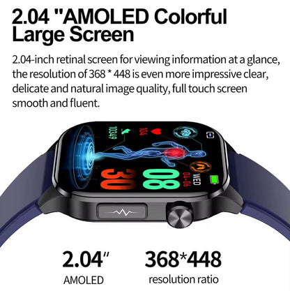 Smartwatch | Blood Pressure & Heart Rate Monitor | SOS Alert | IP68 | Bluetooth Calling | AMOLED