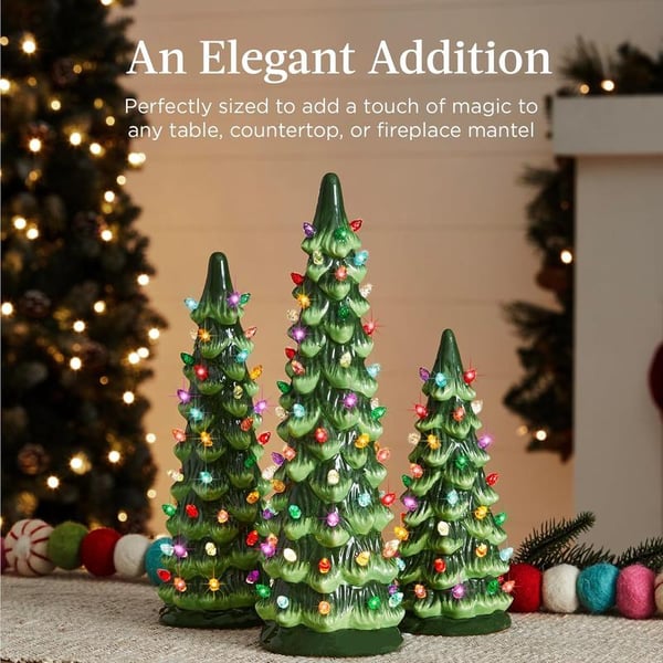 LED Christmas Tree Decoration Hand-Painted Tabletop with Glossy Finish 5