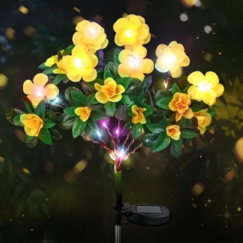 Mood Lighting Garden Flower Stakes Solar Weatherproof with Two Light Modes 9