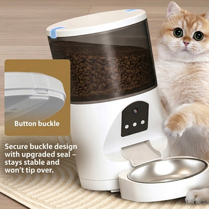 Automatic Pet Feeder with 2K HD Camera | 4L or 6L Capacity | Remote Control | Dogs & Cats