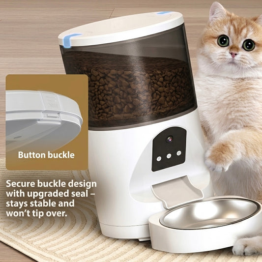 Automatic Pet Feeder with 2K HD Camera | 4L or 6L Capacity | Remote Control | Dogs & Cats