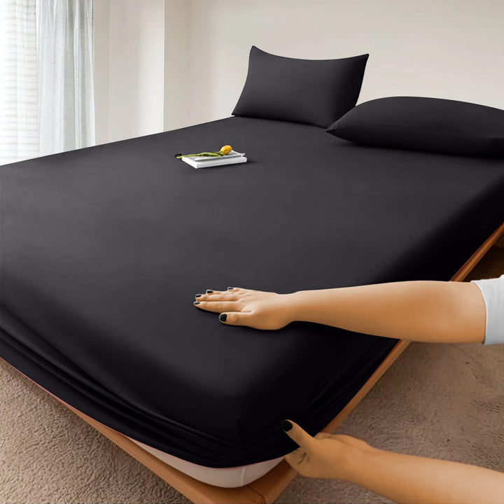 Extra Deep Fitted Bed Sheet, Up to 29 cm Depth | Single, Double, King, Super King, 12 Colours | Wrinkle-Resistant All-Season Fit 34