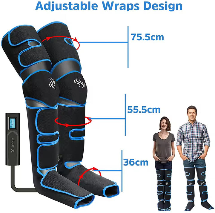 360° Leg Compression Massager with Knee Heat | Full Leg Coverage | Cordless | 6 Massage Modes