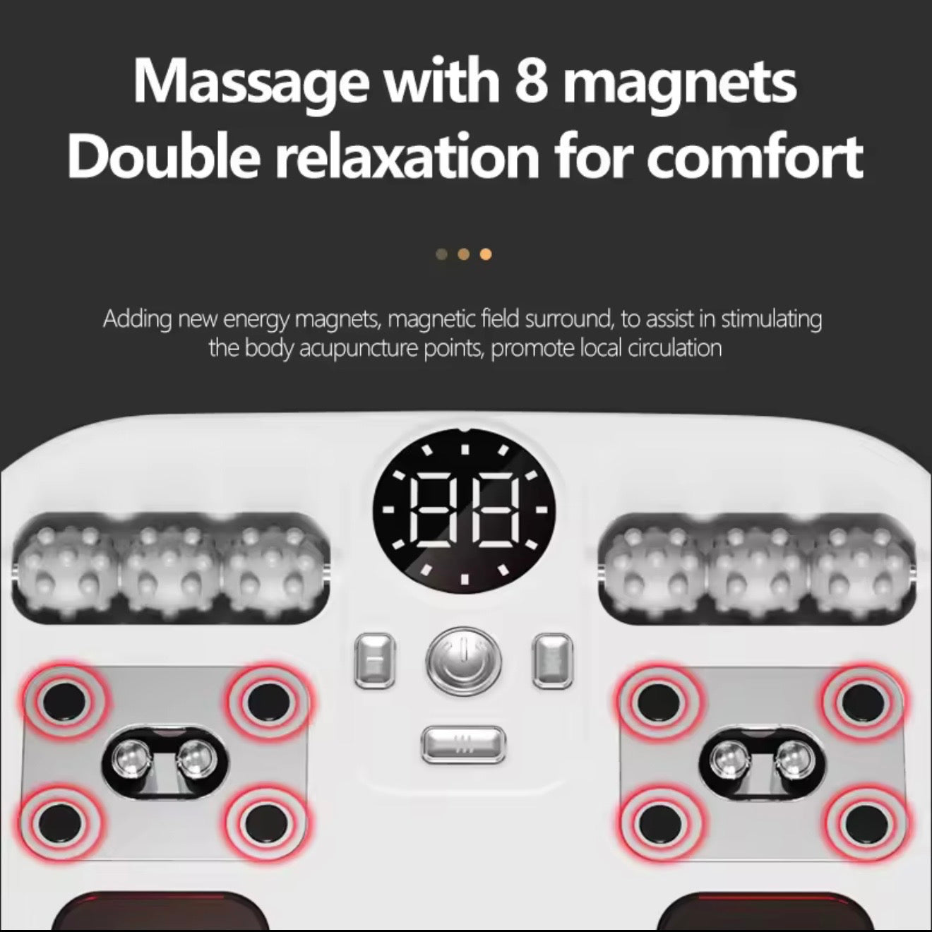 Wireless Electric Foot Massager | Kneading & Heat | 10 Intensity Levels | USB Rechargeable | 2-Hour Battery