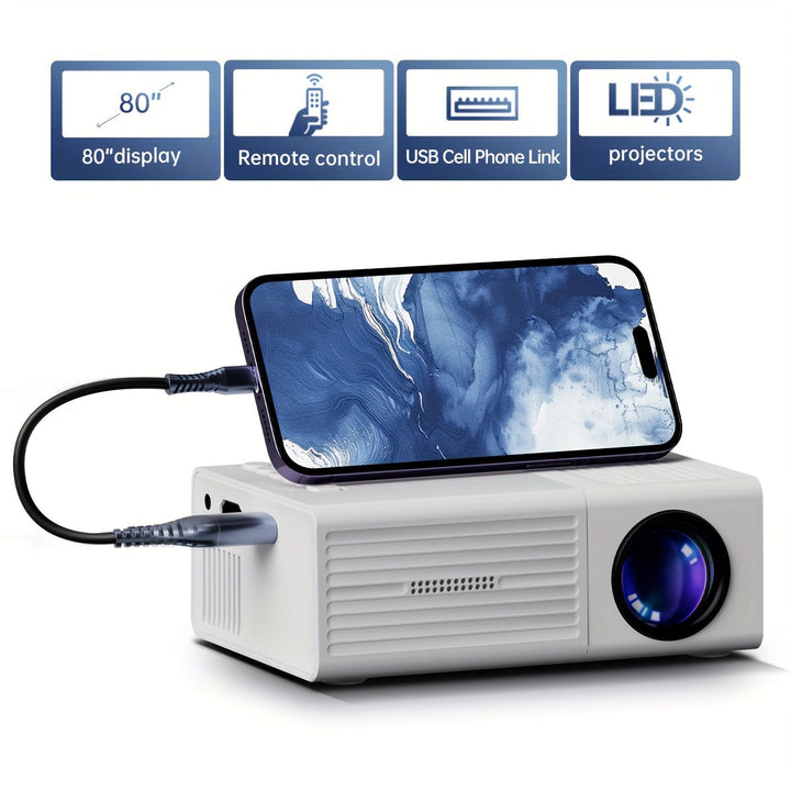 Mini Projector 3000 Lumens | 30 to 100 Inch Projection Screen | Lightweight Portable Design for Home and Outdoor Movie Nights 4