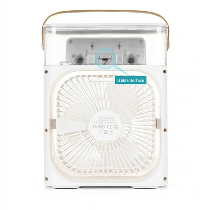 Portable USB Air Cooler & Humidifier | 600ml Tank | 3-Speed Fan | 3-Speed Mist | 10W