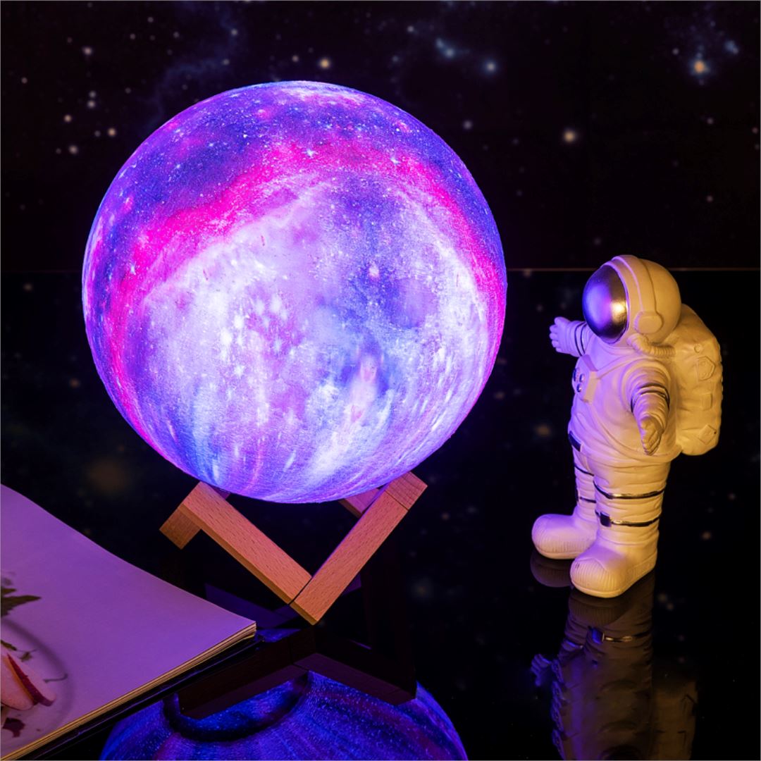 3D Galaxy Moon Lamp | 16 Colours With Remote And Stand
