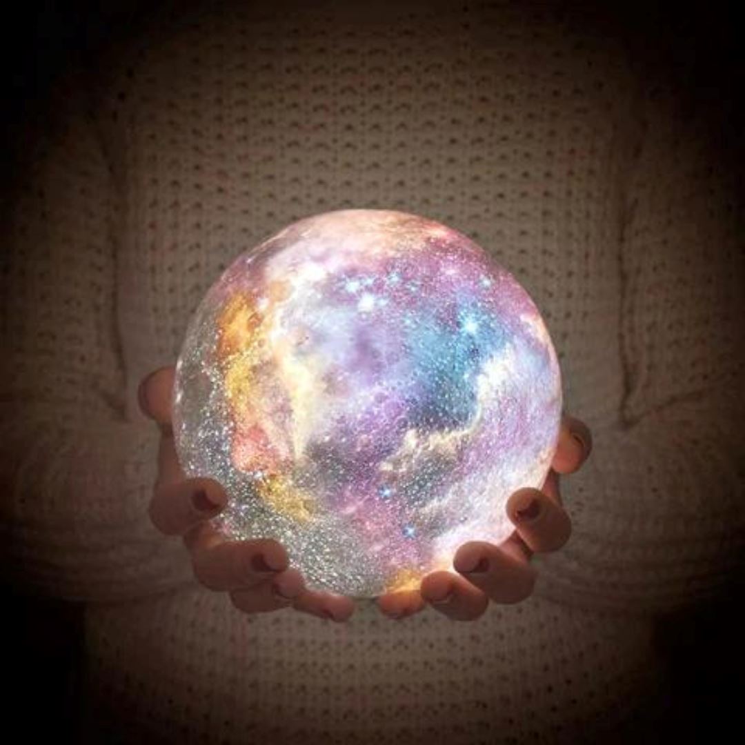 3D Galaxy Moon Lamp | 16 Colours With Remote And Stand