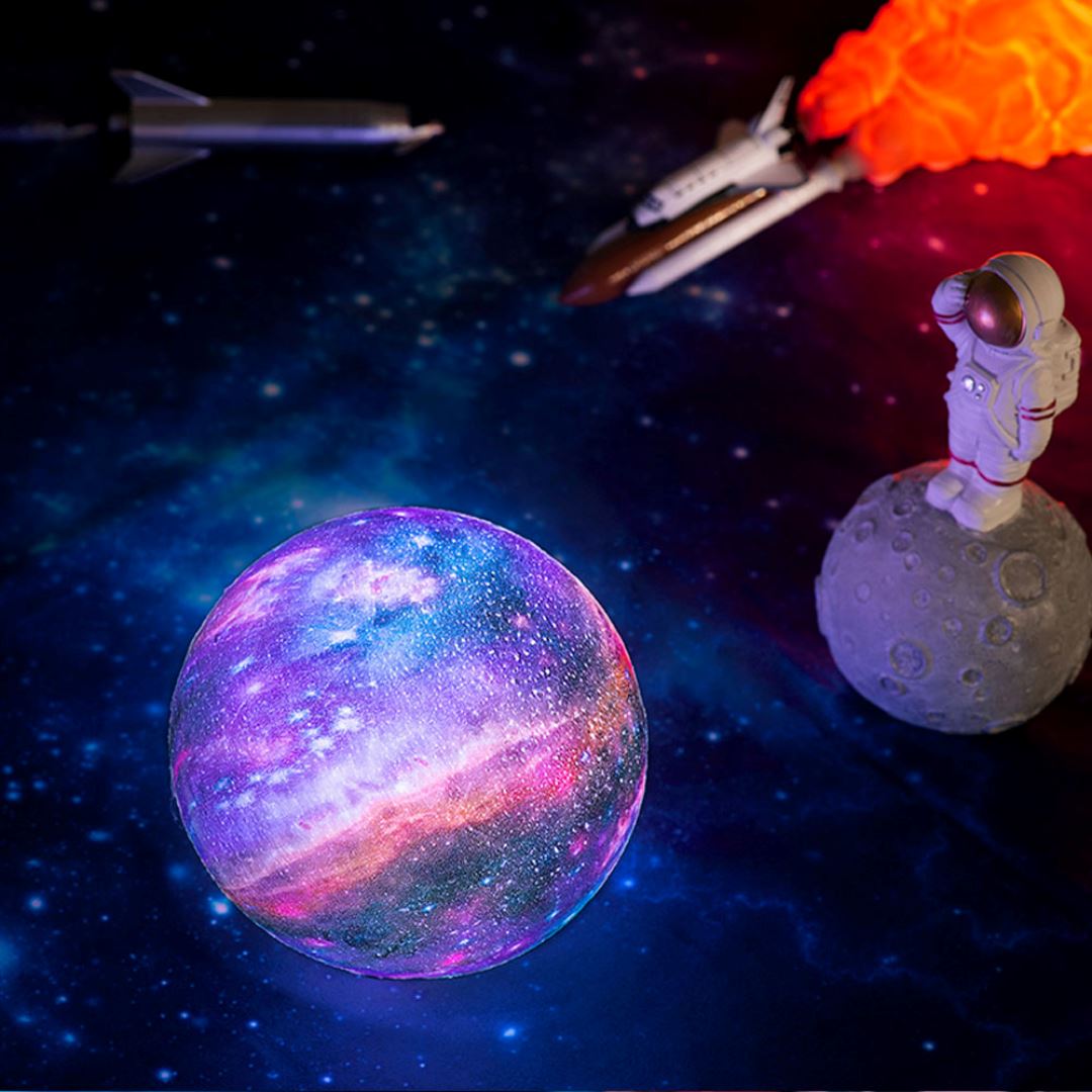 3D Galaxy Moon Lamp | 16 Colours With Remote And Stand