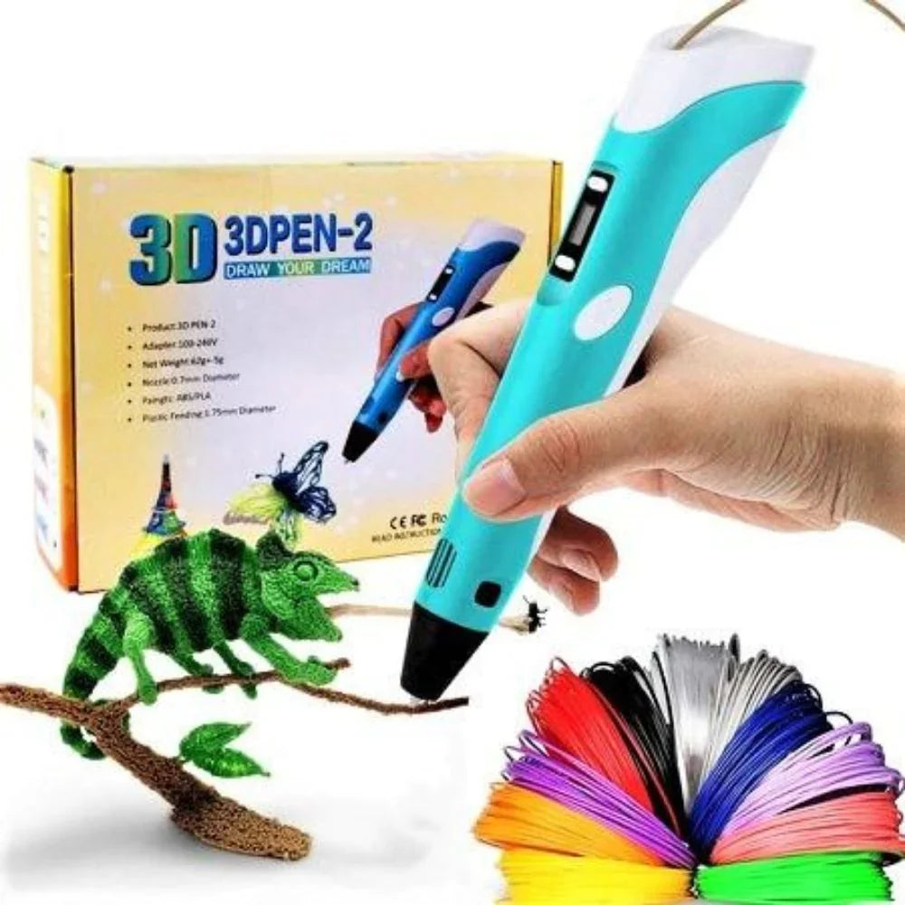 3D Printing Pen for Kids | Adjustable Temperature &amp; Speed Control | Non-Toxic PLA Filament Starter Kit, Safe for Ages 3+