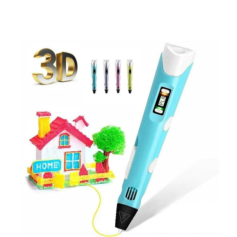 3D Printing Pen for Kids | Adjustable Temperature &amp; Speed Control | Non-Toxic PLA Filament Starter Kit, Safe for Ages 3+