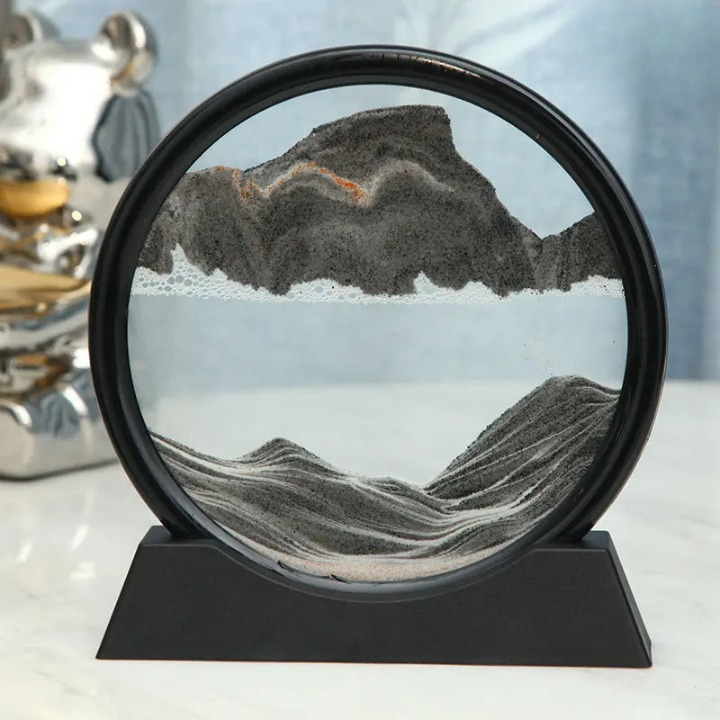 3D Sand Picture Glass | Round Moving Sand Art Frame