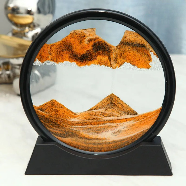3D Sand Picture Glass | Round Moving Sand Art Frame