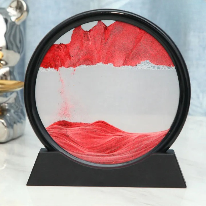 3D Sand Picture Glass | Round Moving Sand Art Frame