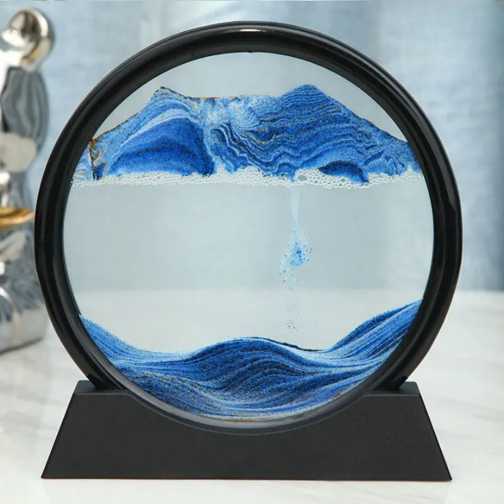 3D Sand Picture Glass | Round Moving Sand Art Frame