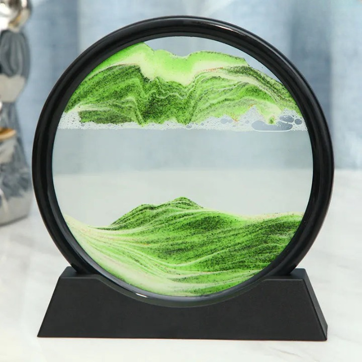 3D Sand Picture Glass | Round Moving Sand Art Frame