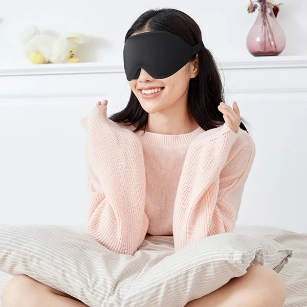 3D Sleep Mask Memory Foam | Contoured, Breathable & Adjustable Strap | Blocks Light, No Eye Pressure for Deep Sleep