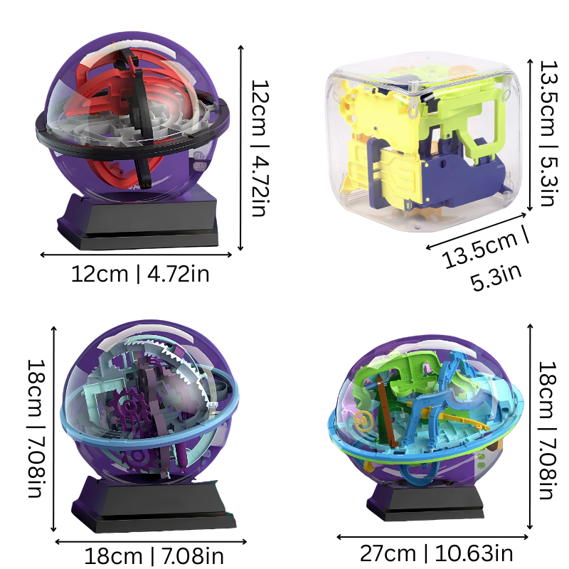 3D Spherical Maze Puzzle Ball Four Difficulty Levels