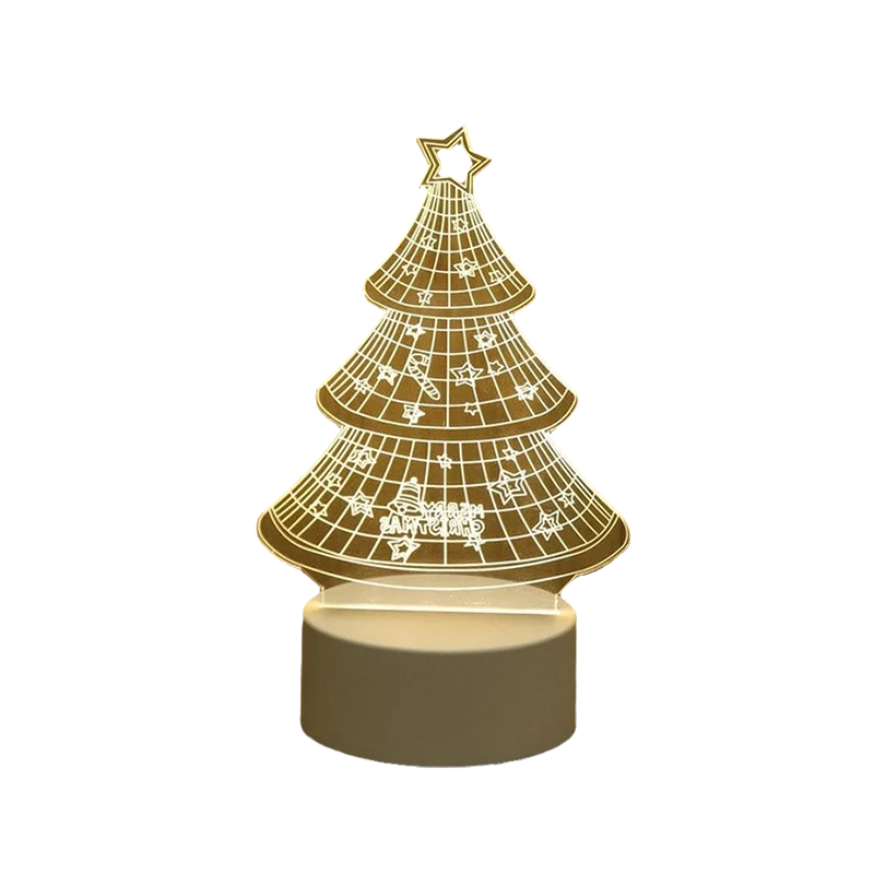3D LED Night Lamp USB Powered Three Color Decorative Light 15