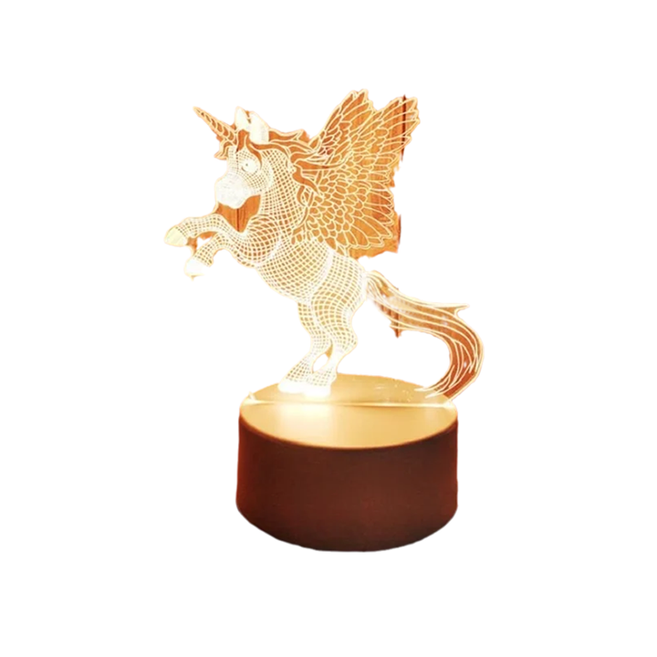 3D LED Night Lamp USB Powered Three Color Decorative Light 9