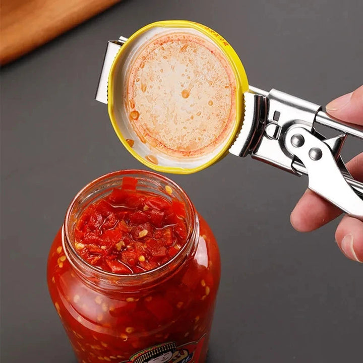 Adjustable Jar Opener Stainless Steel | Lever Action, Non-Slip Grip | Multi-Purpose Tool for Jars, Bottles, Containers 3