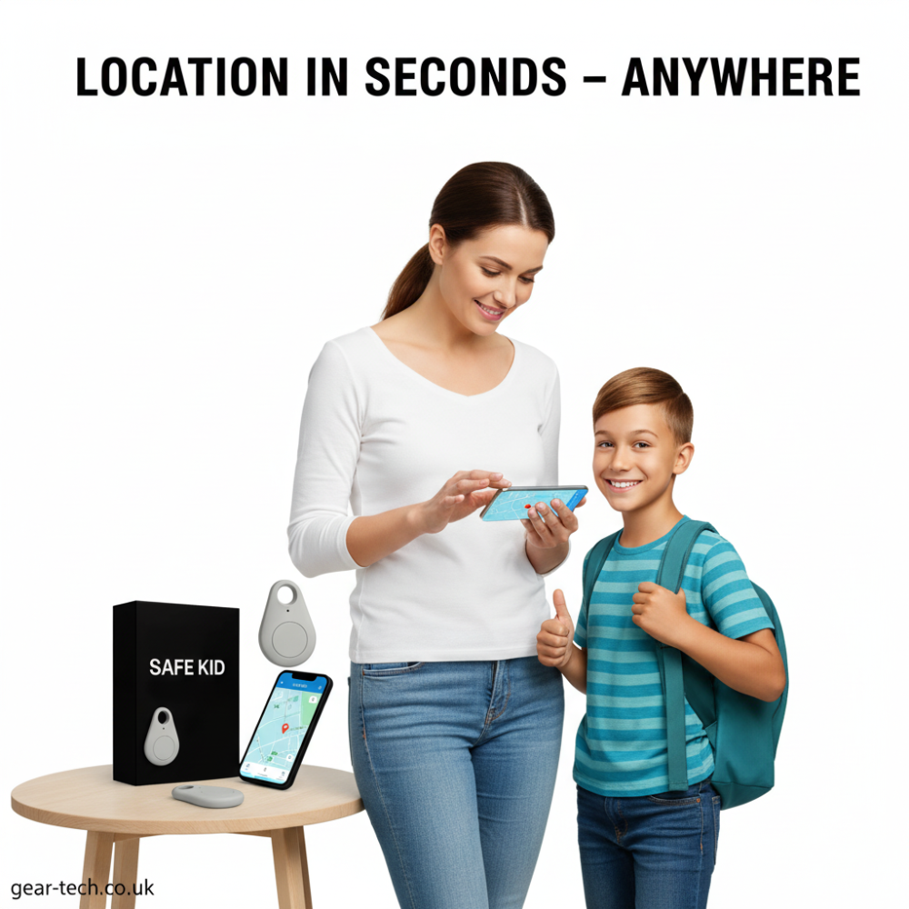Child GPS Location Tracker | Real-Time Tracking, SOS Alerts &amp; Bluetooth | Waterproof IP67 with 5-Day Battery Life 2