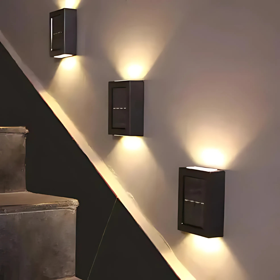 Solar Wall Light Outdoor | Automatic Dusk-to-Dawn Sensor, Weatherproof Design | Tool-Free Install, No Wiring Needed 1