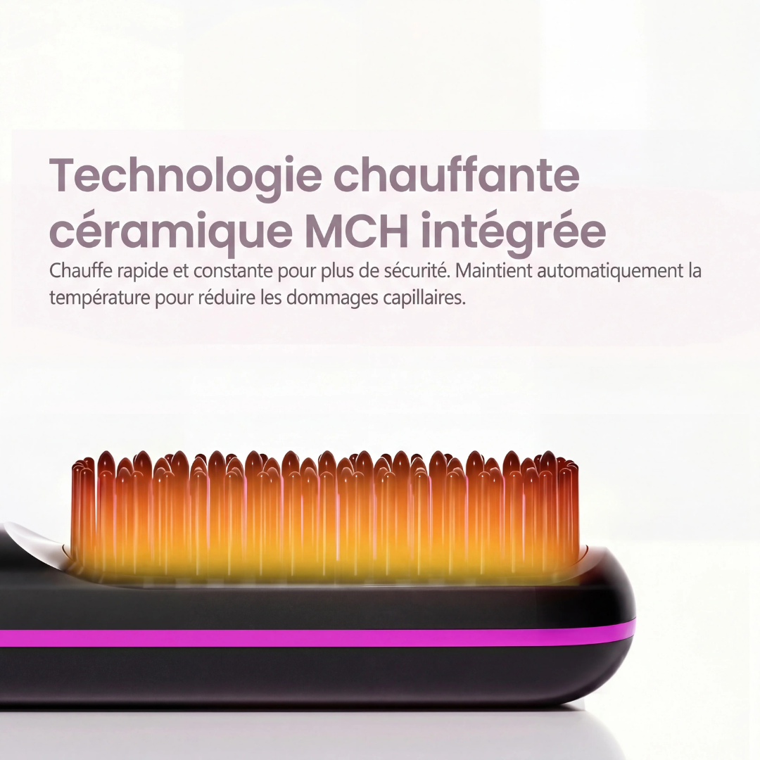 Heated Styling Brush for Short Hair | Ceramic Coating | Fast Styling, Natural Volume &amp; Frizz Control for Easy Daily Use 3