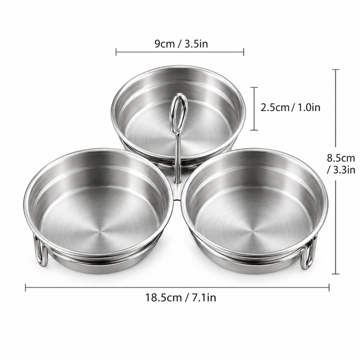 3 Cup Stainless Steel Egg Poacher Stovetop Steamer 15