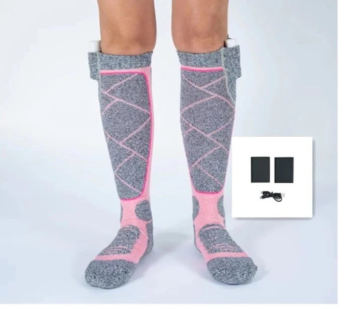 Rechargeable Foot Warmers Carbon Fibre Womens with 4-5 Hour Battery 8