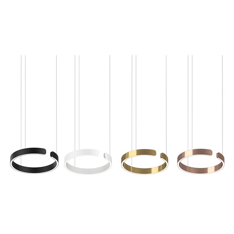 LED Pendant Ceiling Light Metal &amp; Acrylic Dome 40/60/80 cm | Black, Gold, Rose Gold, White | Dimmable, 3 Colour Temperatures 12
