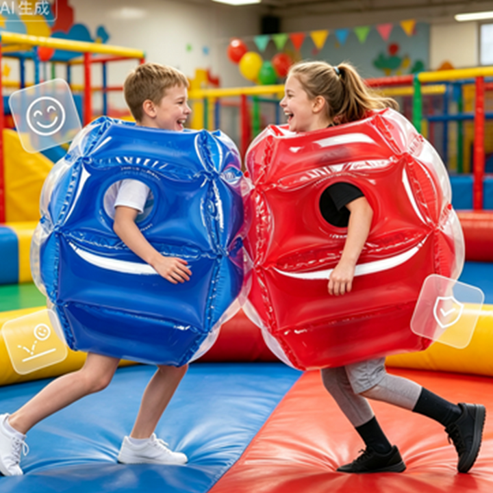 Inflatable Ball Toy PVC Air-Filled Bounce with Padded Cushioning Quick Inflate 1