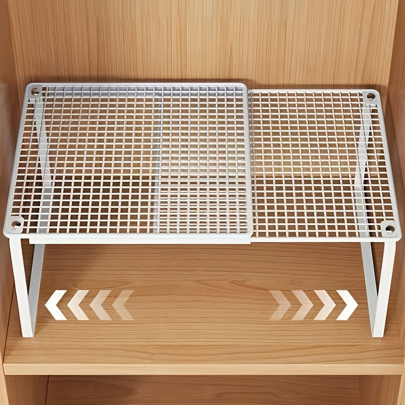 Adjustable Telescopic Shelf Insert 28-43cm, Metal | Black or White | Stackable Storage for Closets, Kitchens &amp; Offices 9