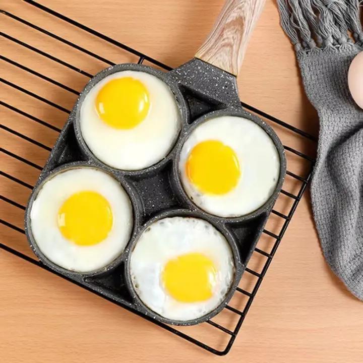 4-Section Frying Pan with Maifan Stone Coating | Non-Stick Egg Cooker