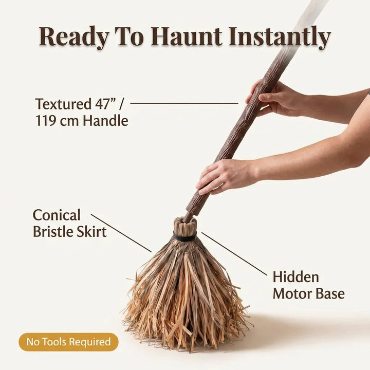 Animated Halloween Decoration | Self-Moving Hovering Display | Motion-Activated Sound Effects for Haunted Home Décor 2