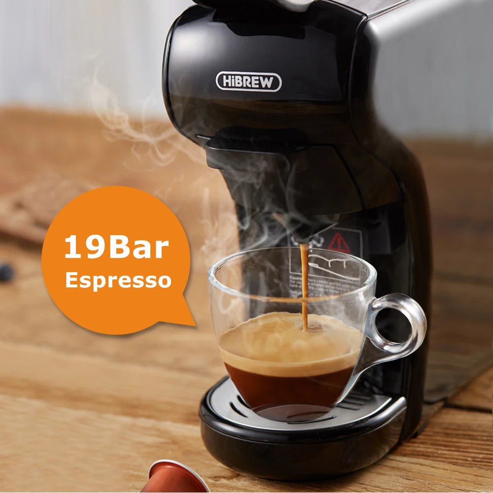 4-in-1 Coffee Machine | 19-Bar Pressure | Nespresso &amp; K-Cup Compatible | 25 Sec Brew | 68dB
