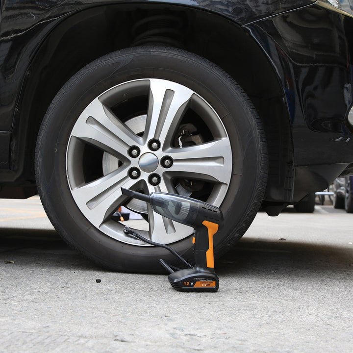 4-in-1 Cordless Car Vacuum &amp; Tyre Inflator | 9000Pa | 120W | 6000mAh | LED Light | Auto Shut-Off