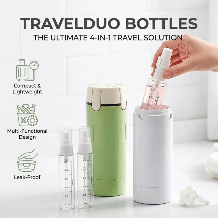 4-in-1 Travel Hygiene Storage | Press Top, Four Chambers