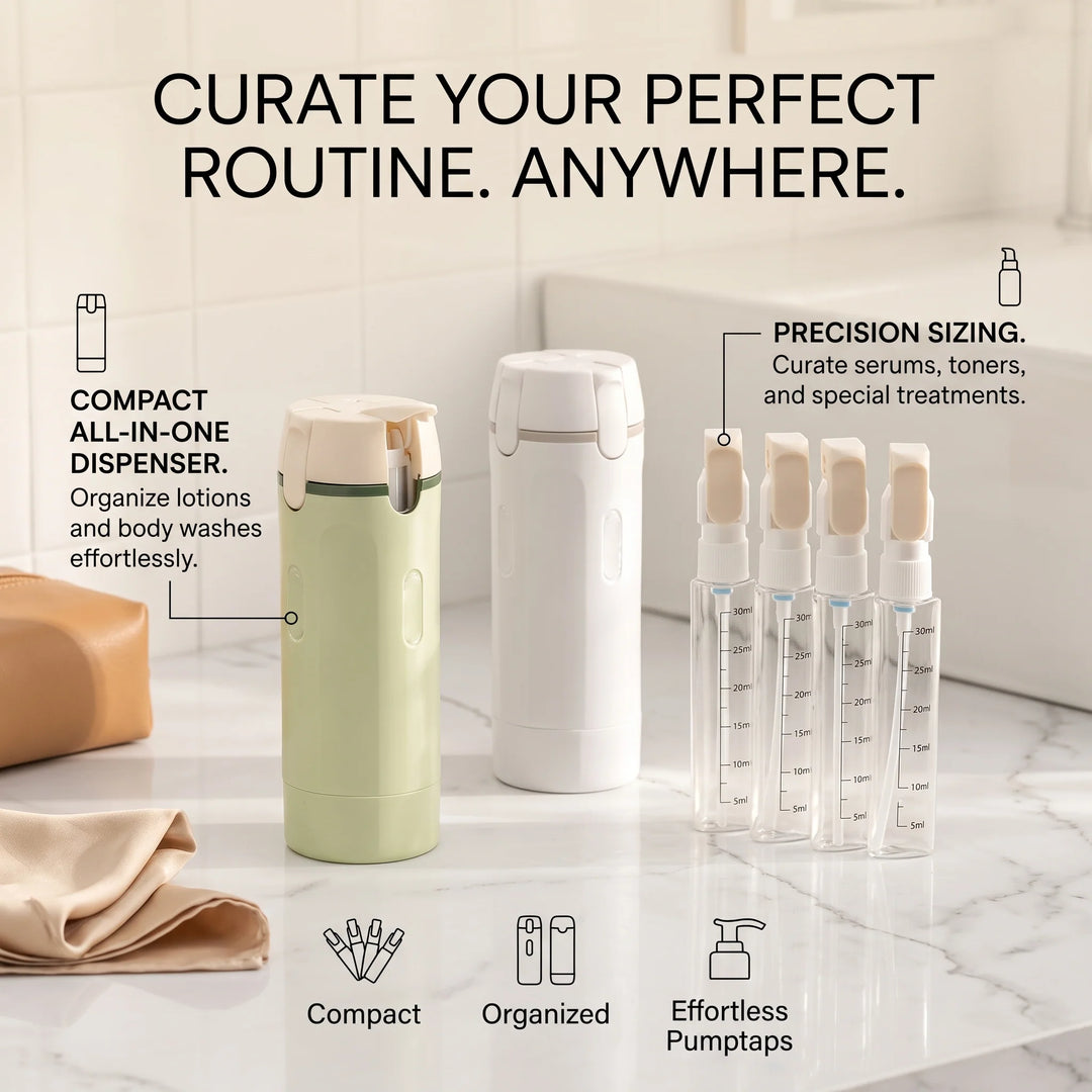 4-in-1 Travel Hygiene Storage | Press Top, Four Chambers