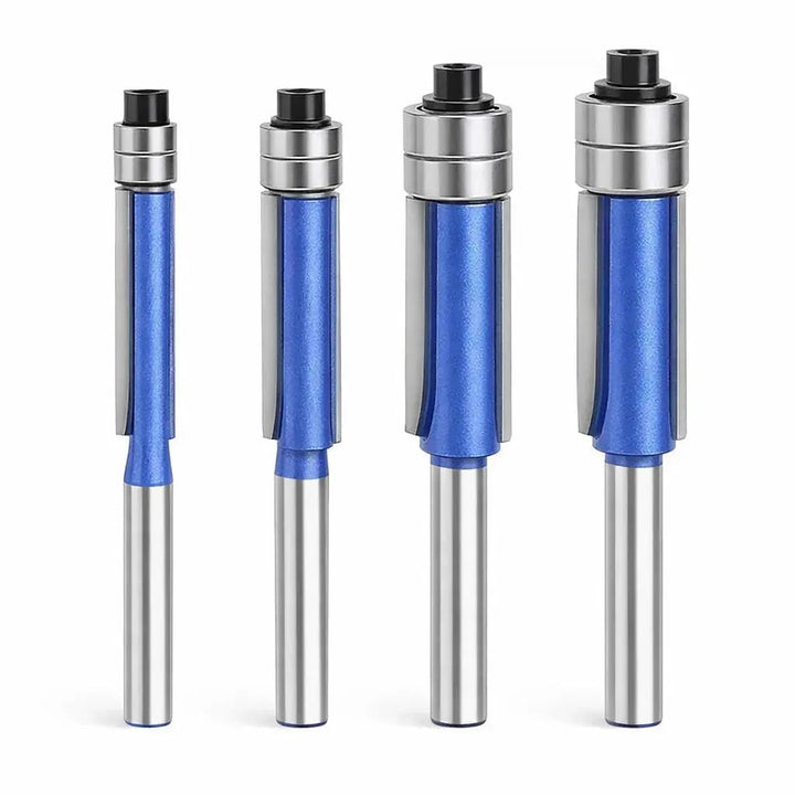 4-Piece Flush Trim Router Bit Set with Double Bearings - Image 8