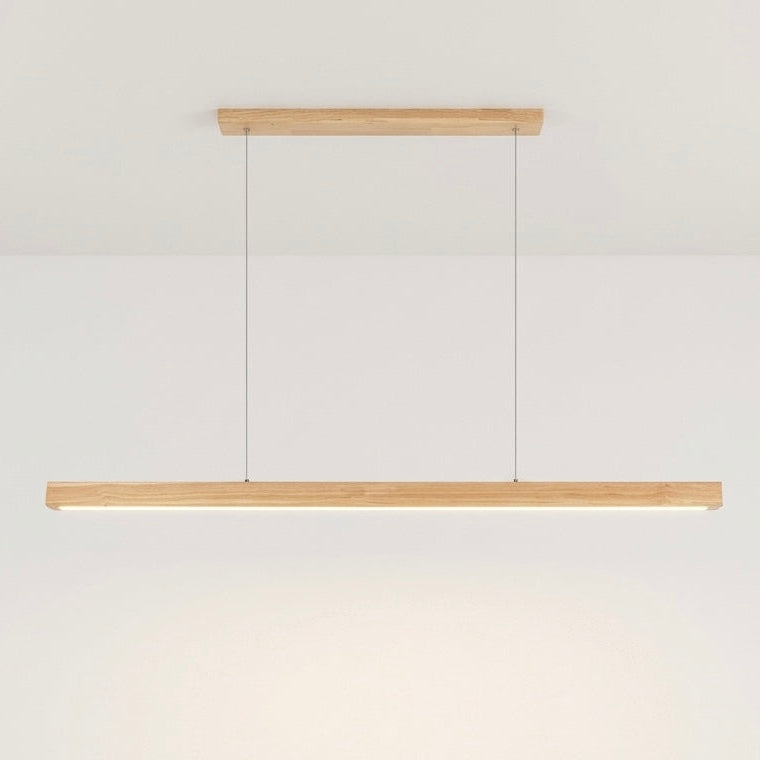 Modern LED Pendant Light | Aluminium & Wood | 80cm, 100cm & 120cm | Adjustable Drop