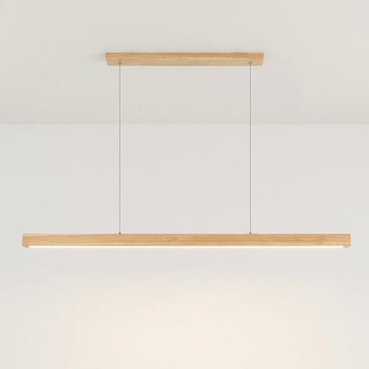 Modern LED Pendant Light | Aluminium & Wood | 80cm, 100cm & 120cm | Adjustable Drop