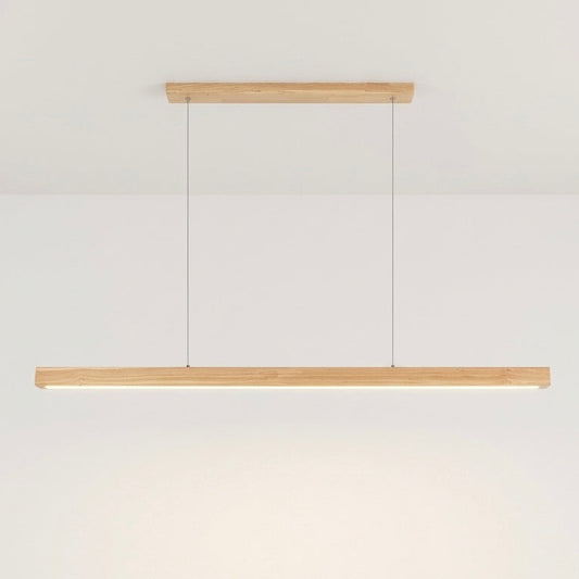 Modern LED Pendant Light | Aluminium & Wood | 80cm, 100cm & 120cm | Adjustable Drop