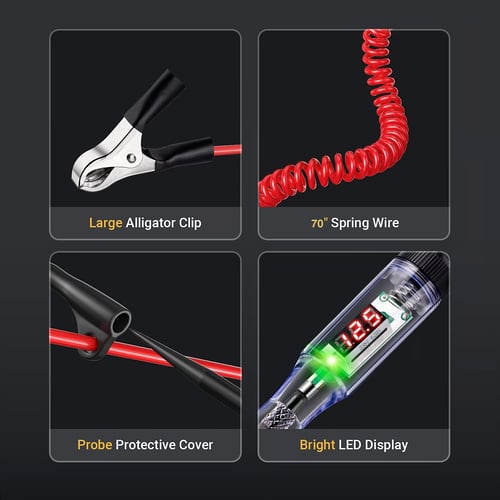 Digital Circuit Tester Automotive 3 V-48 V Voltage Range with LED Display 2